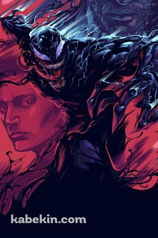 かっこいいヴェノム イラスト ポスターのAndroidの壁紙(320px x 480px) スマホ用