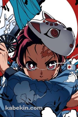 鬼滅の刃 主人公 竈門炭治郎のAndroidの壁紙(320px x 480px) スマホ用