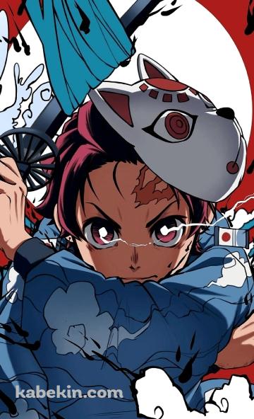 鬼滅の刃 主人公 竈門炭治郎のAndroidの壁紙(360px x 592px) スマホ用