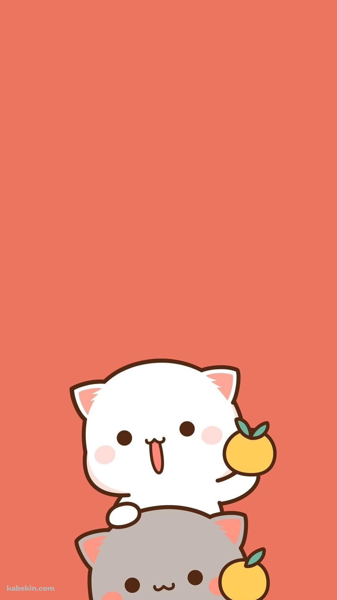 ももねこちゃんとごまくんのAndroidの壁紙(1080px x 1920px) スマホ用