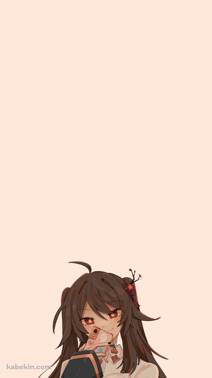 スマホを持つフータオ / 胡桃 / 原神のAndroidの壁紙(720px x 1280px) スマホ用