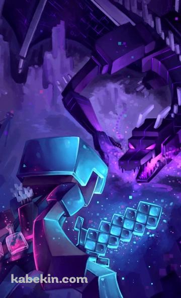マインクラフト エンダードラゴン 決闘のAndroidの壁紙(360px x 592px) スマホ用