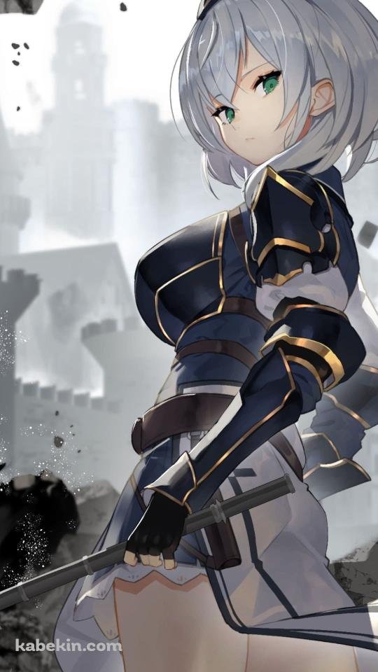 振り向きこちらを見つめる白銀ノエル / バーチャルYouTuber / ホロライブのAndroidの壁紙(540px x 960px) スマホ用