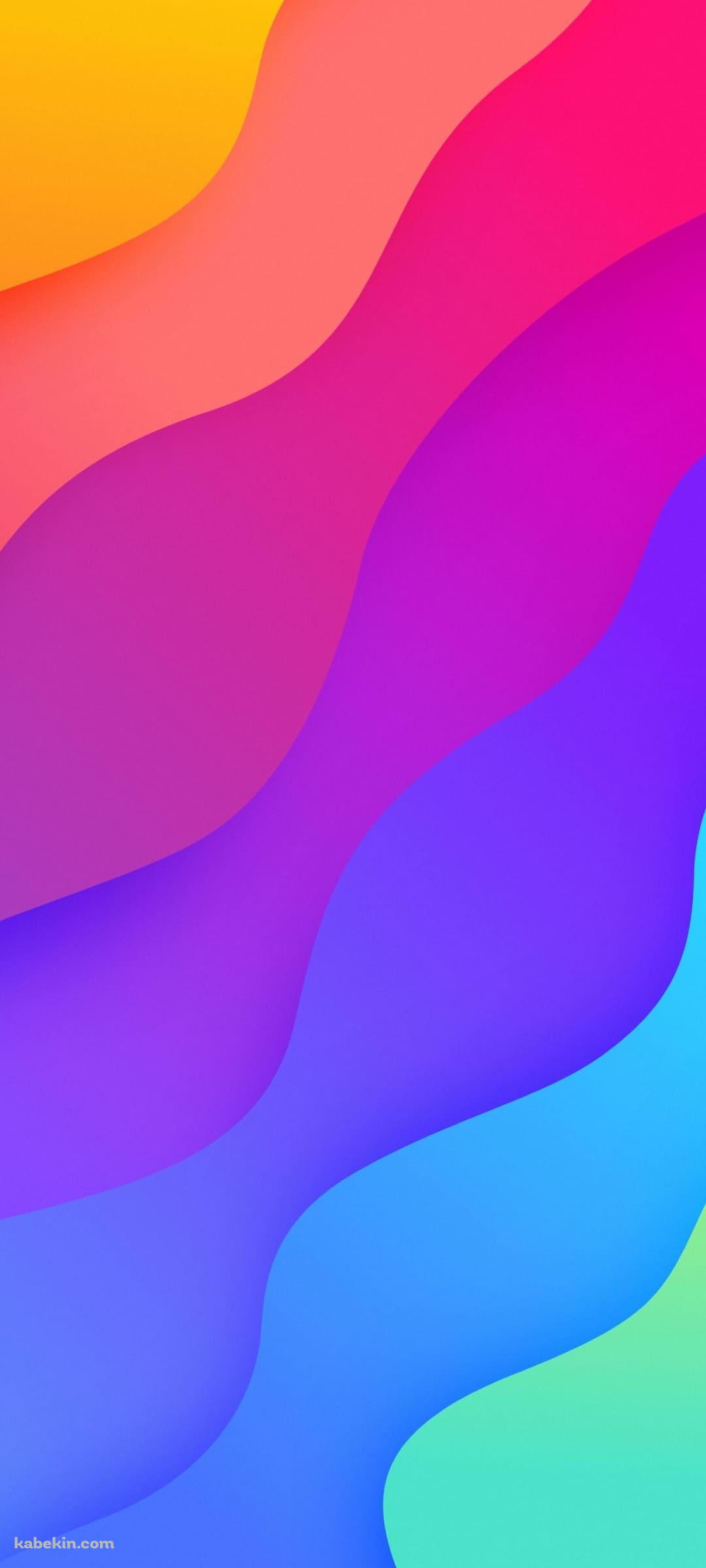 綺麗な虹色の線形のテクスチャーのAndroidの壁紙(1080px x 2400px) スマホ用