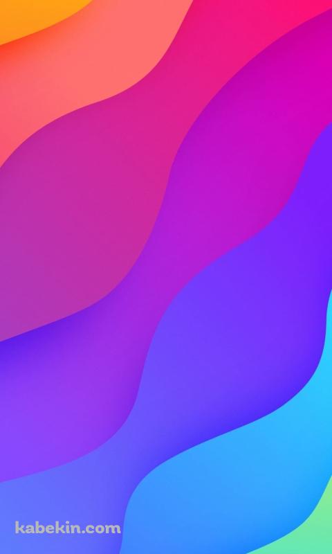 綺麗な虹色の線形のテクスチャーのAndroidの壁紙(480px x 800px) スマホ用