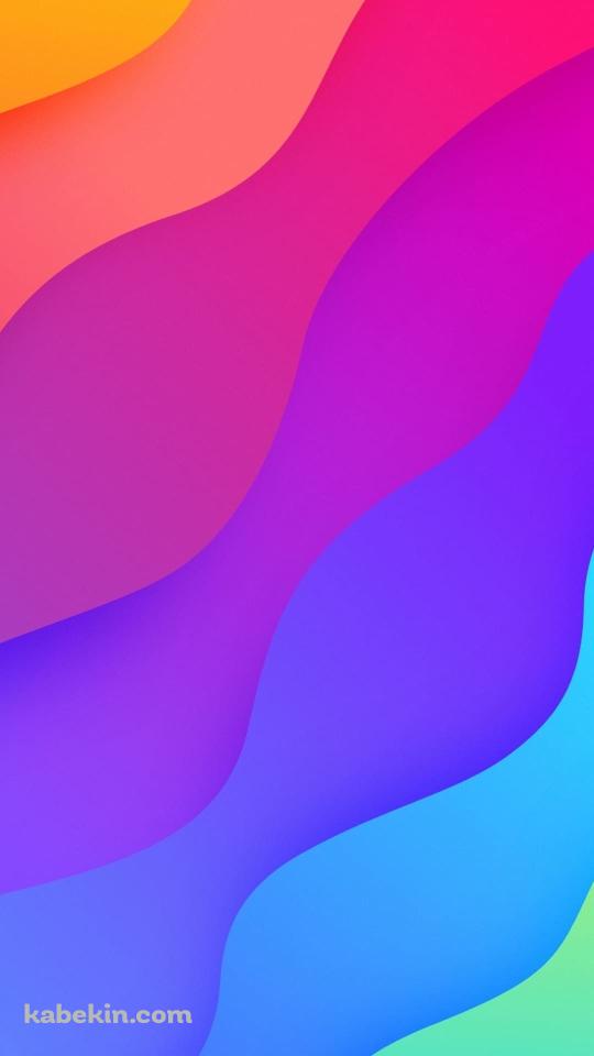 綺麗な虹色の線形のテクスチャーのAndroidの壁紙(540px x 960px) スマホ用