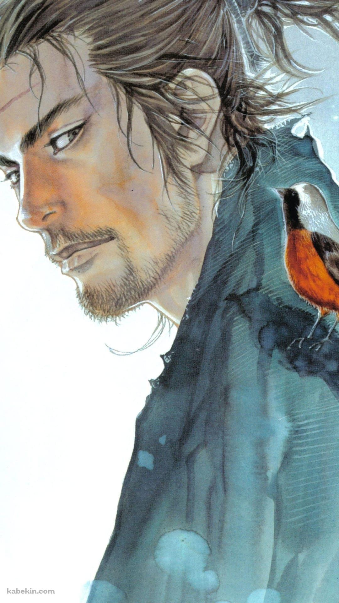 バガボンド 宮本武蔵と鳥のAndroidの壁紙(1080px x 1920px) スマホ用