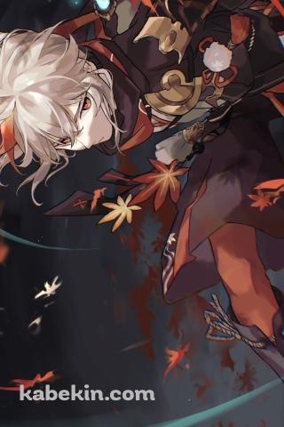 原神 かっこいい楓原万葉(かえではらかずは)のAndroidの壁紙(320px x 480px) スマホ用