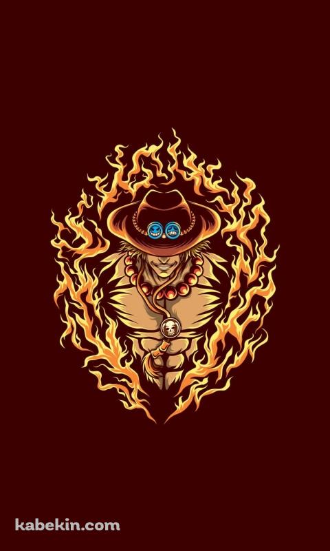 ポートガス・D・エース / かっこいい / メラメラの実 / ワンピースのAndroidの壁紙(480px x 800px) スマホ用