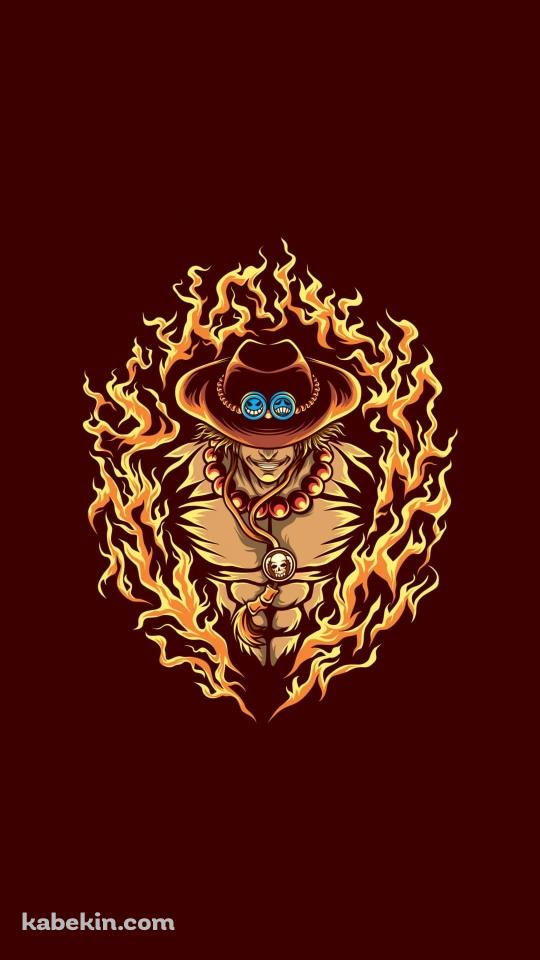 ポートガス・D・エース / かっこいい / メラメラの実 / ワンピースのAndroidの壁紙(540px x 960px) スマホ用