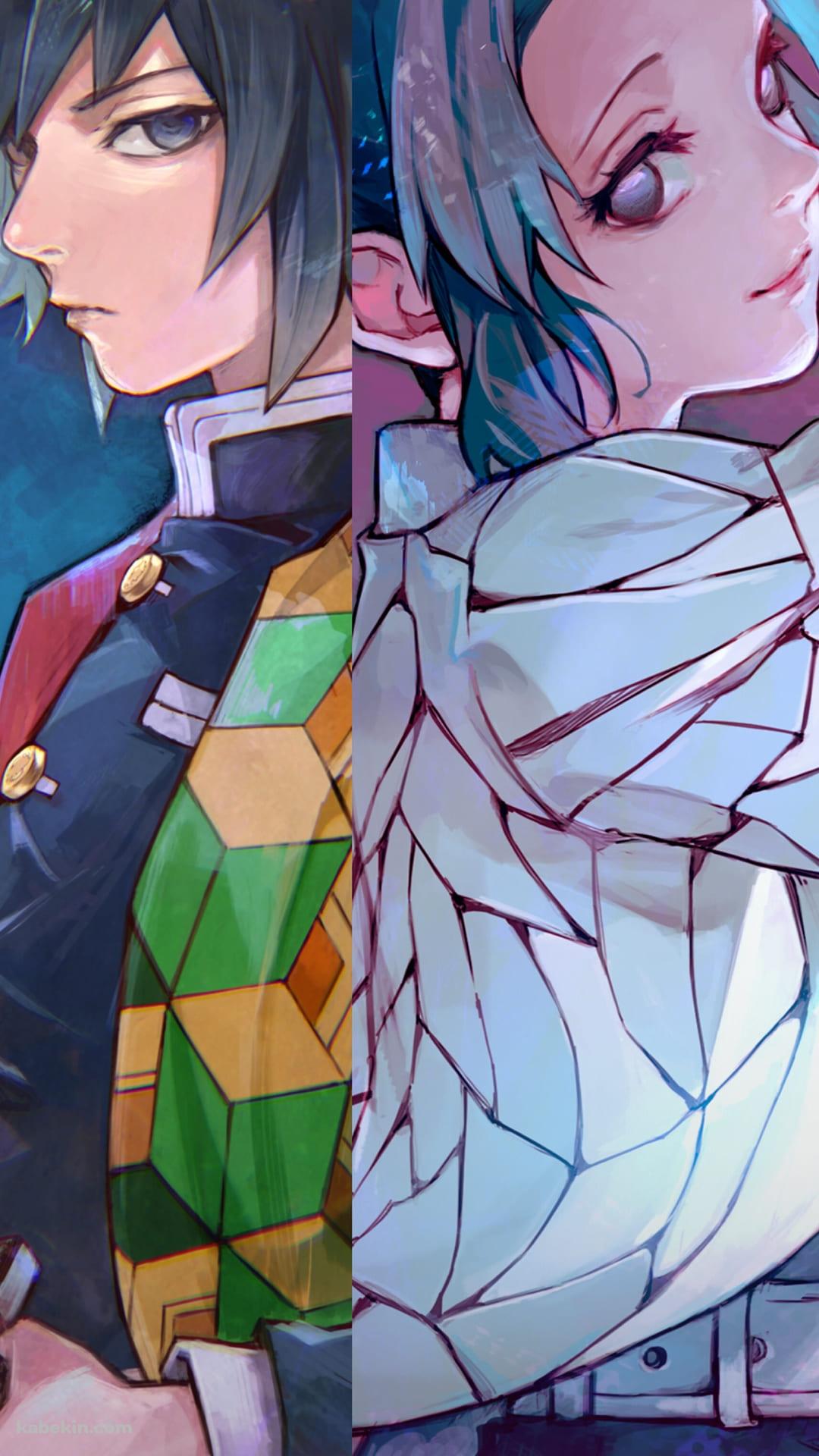 冨岡義勇と胡蝶しのぶ / 鬼滅の刃のAndroidの壁紙(1080px x 1920px) スマホ用