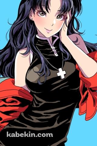 エヴァンゲリオン 葛城ミサトのAndroidの壁紙(320px x 480px) スマホ用