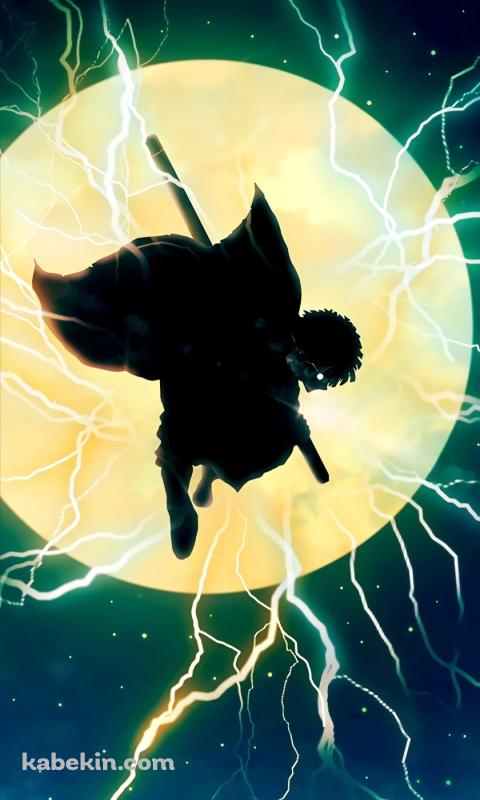 我妻善逸 居合の達人 全集中 雷の呼吸のAndroidの壁紙(480px x 800px) スマホ用