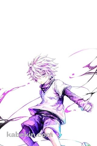 かっこいいキルア / ハンターハンター / 紫のAndroidの壁紙(320px x 480px) スマホ用