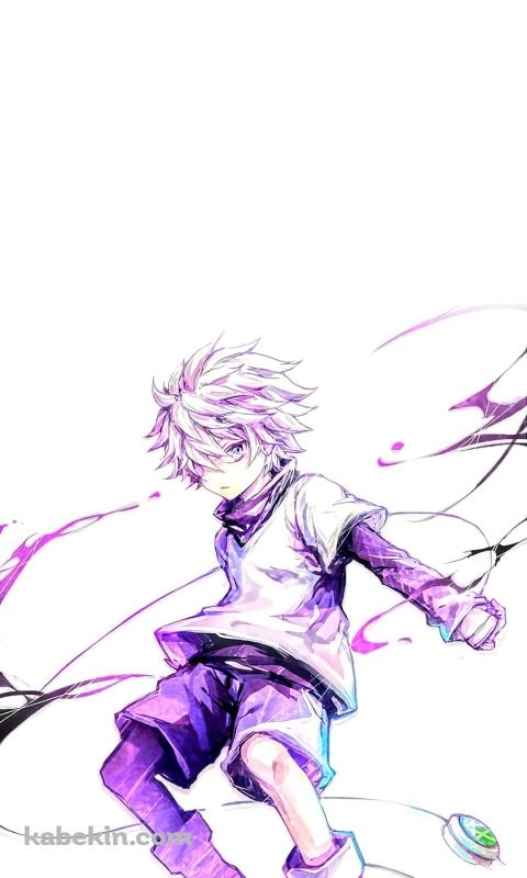 かっこいいキルア / ハンターハンター / 紫のAndroidの壁紙(480px x 800px) スマホ用