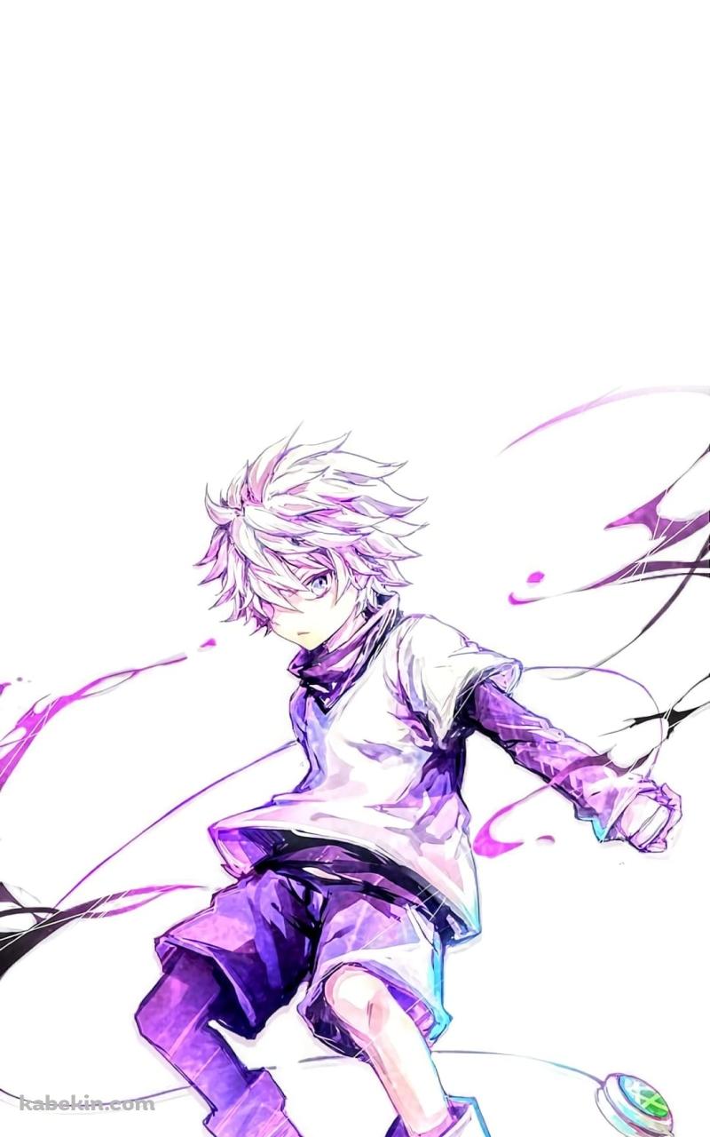 かっこいいキルア / ハンターハンター / 紫のAndroidの壁紙(800px x 1280px) スマホ用