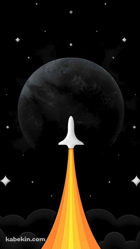 ロケットと黒い宇宙のAndroidの壁紙(540px x 960px) スマホ用