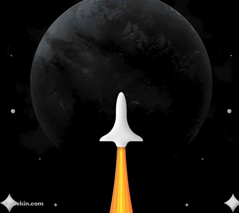ロケットと黒い宇宙のAndroidの壁紙(960px x 854px) スマホ用