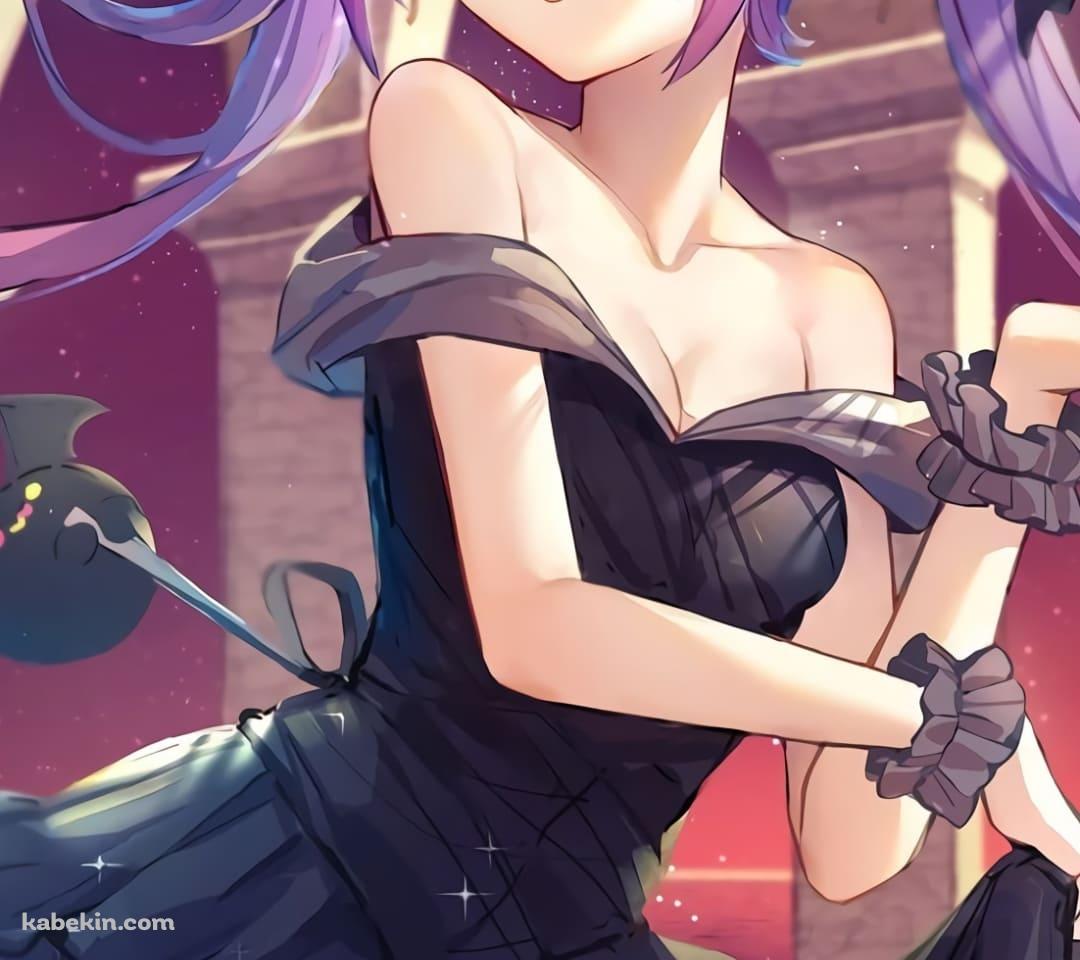 黒いドレスを着た常闇トワ / バーチャルYouTuber / ホロライブのAndroidの壁紙(1080px x 960px) スマホ用
