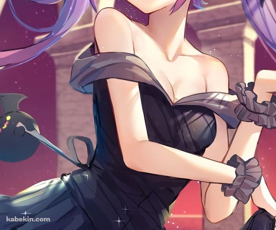 黒いドレスを着た常闇トワ / バーチャルYouTuber / ホロライブのAndroidの壁紙(960px x 800px) スマホ用