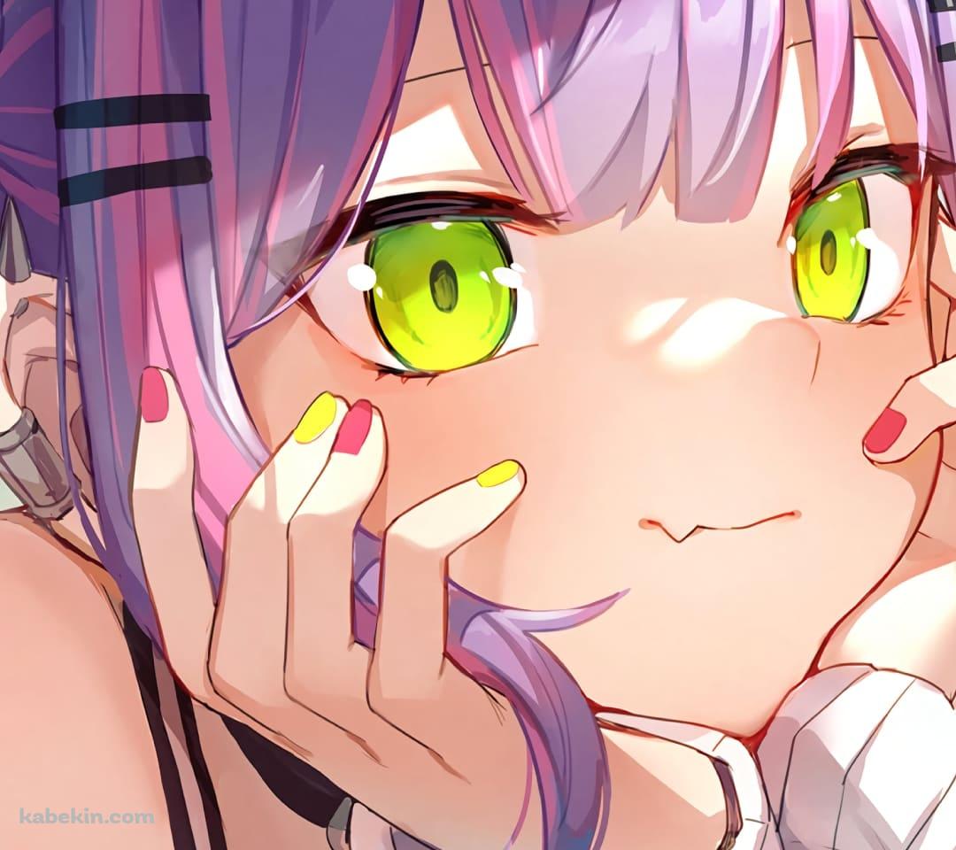 物思いにふけるかわいい常闇トワ / バーチャルYouTuber / ホロライブのAndroidの壁紙(1080px x 960px) スマホ用