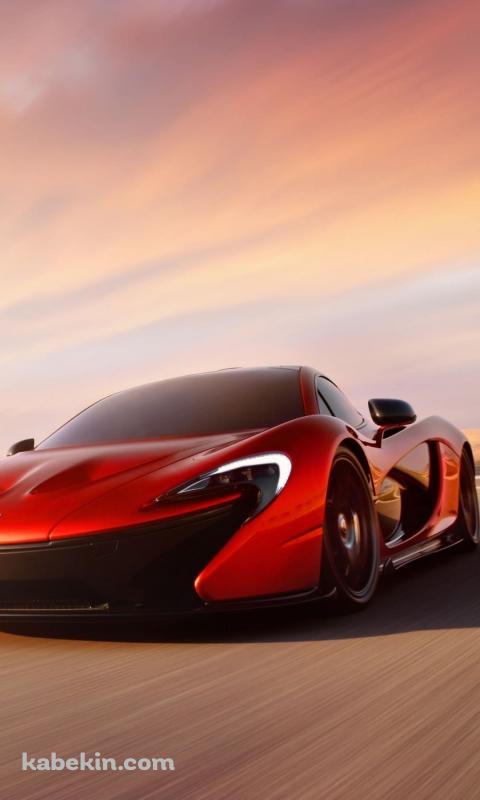 マクラーレンP1 / McLaren P1 / かっこいい赤い車のAndroidの壁紙(480px x 800px) スマホ用