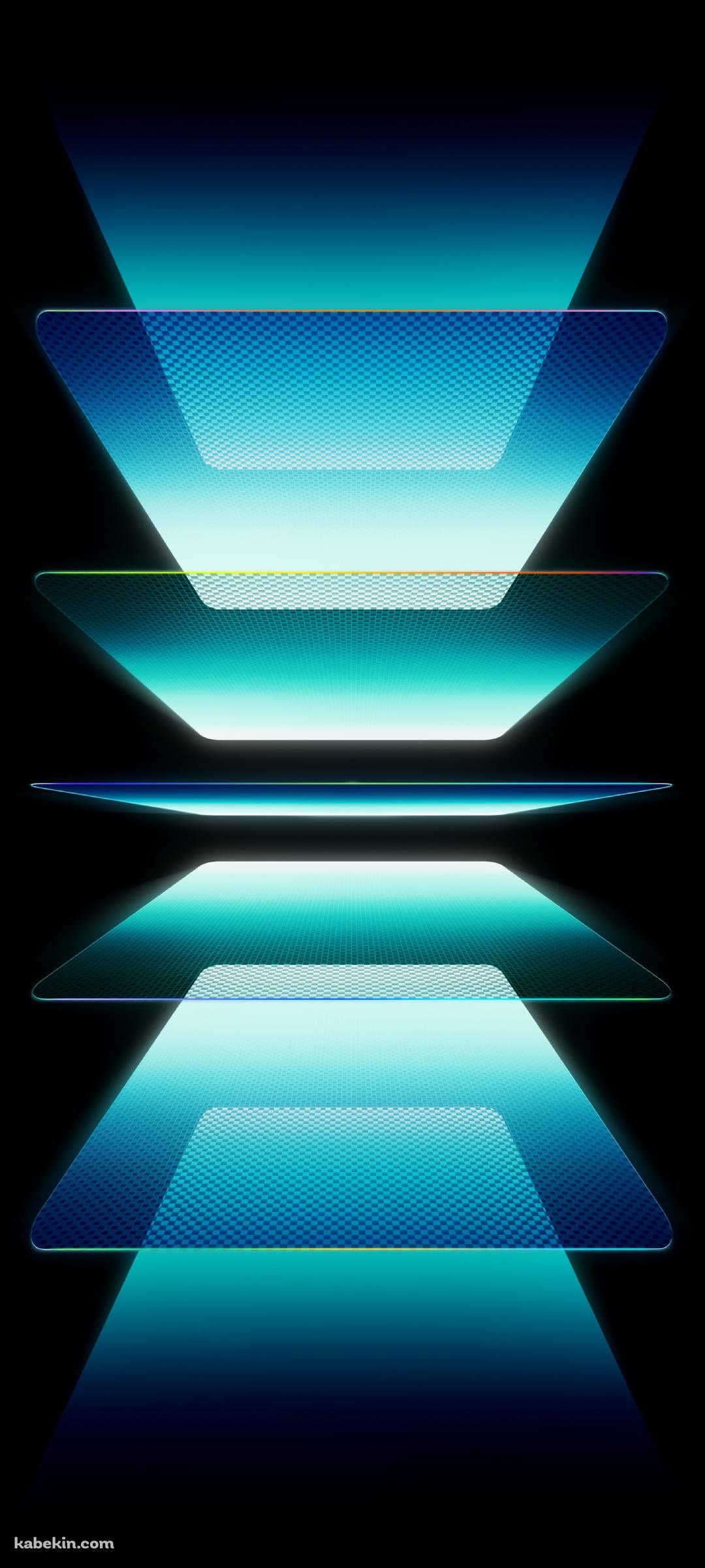 複数枚の綺麗な青みがかったガラスのAndroidの壁紙(1080px x 2400px) スマホ用