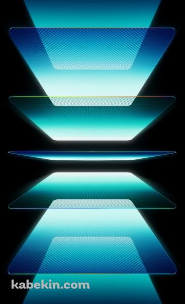 複数枚の綺麗な青みがかったガラスのAndroidの壁紙(360px x 592px) スマホ用