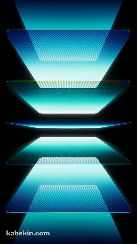 複数枚の綺麗な青みがかったガラスのAndroidの壁紙(480px x 854px) スマホ用