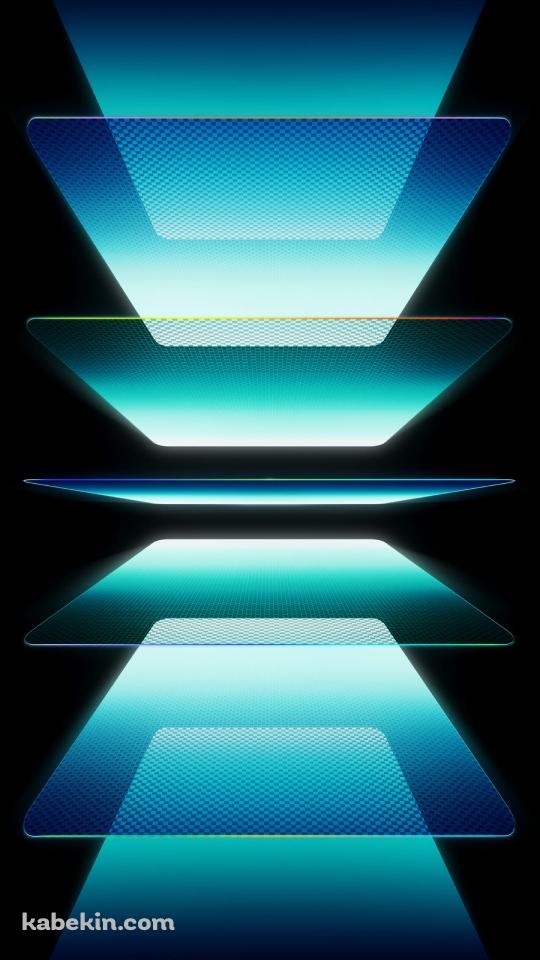 複数枚の綺麗な青みがかったガラスのAndroidの壁紙(540px x 960px) スマホ用