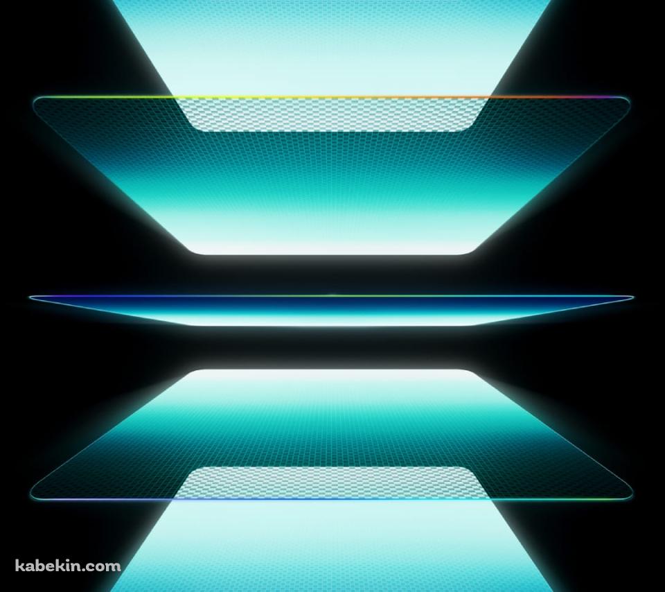 複数枚の綺麗な青みがかったガラスのAndroidの壁紙(960px x 854px) スマホ用