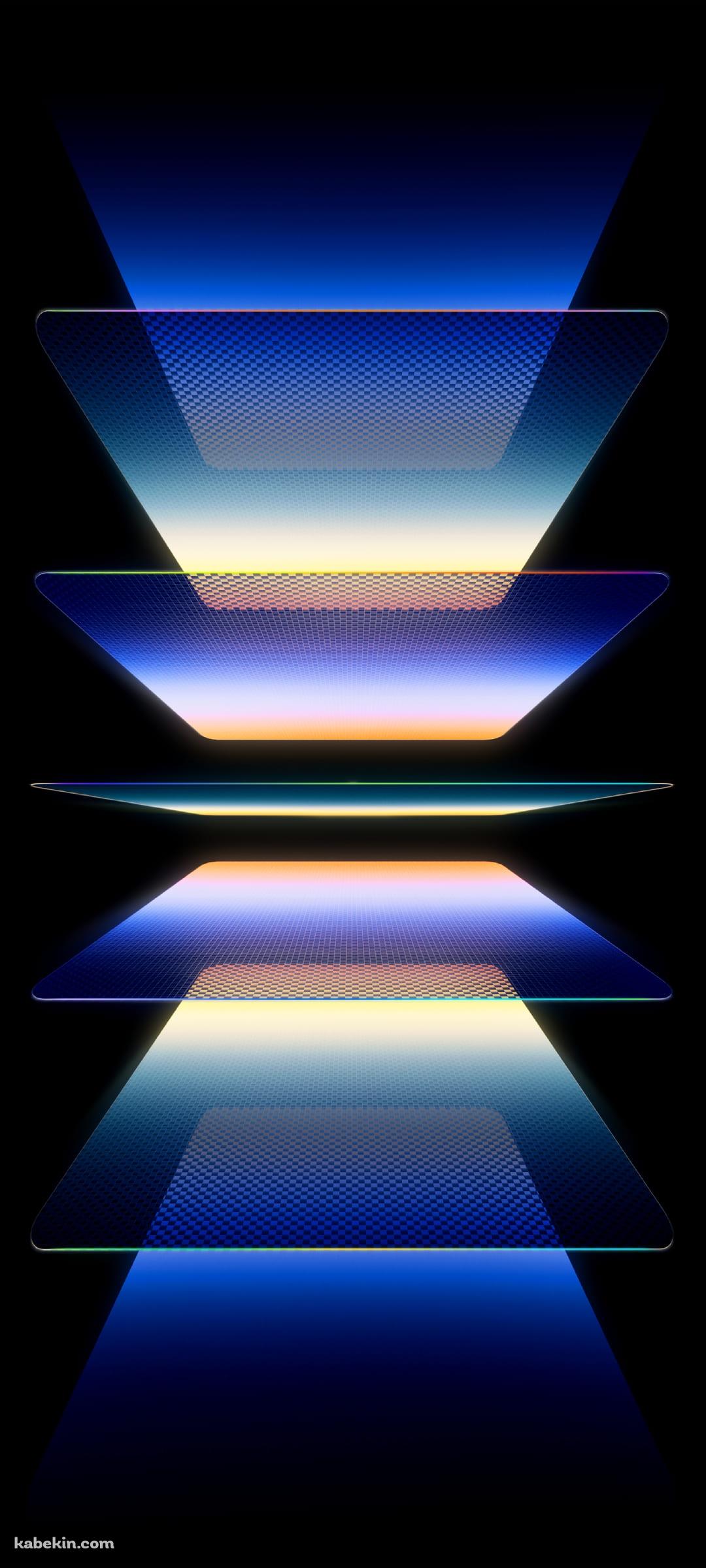 綺麗な濃い青のガラスのAndroidの壁紙(1080px x 2400px) スマホ用