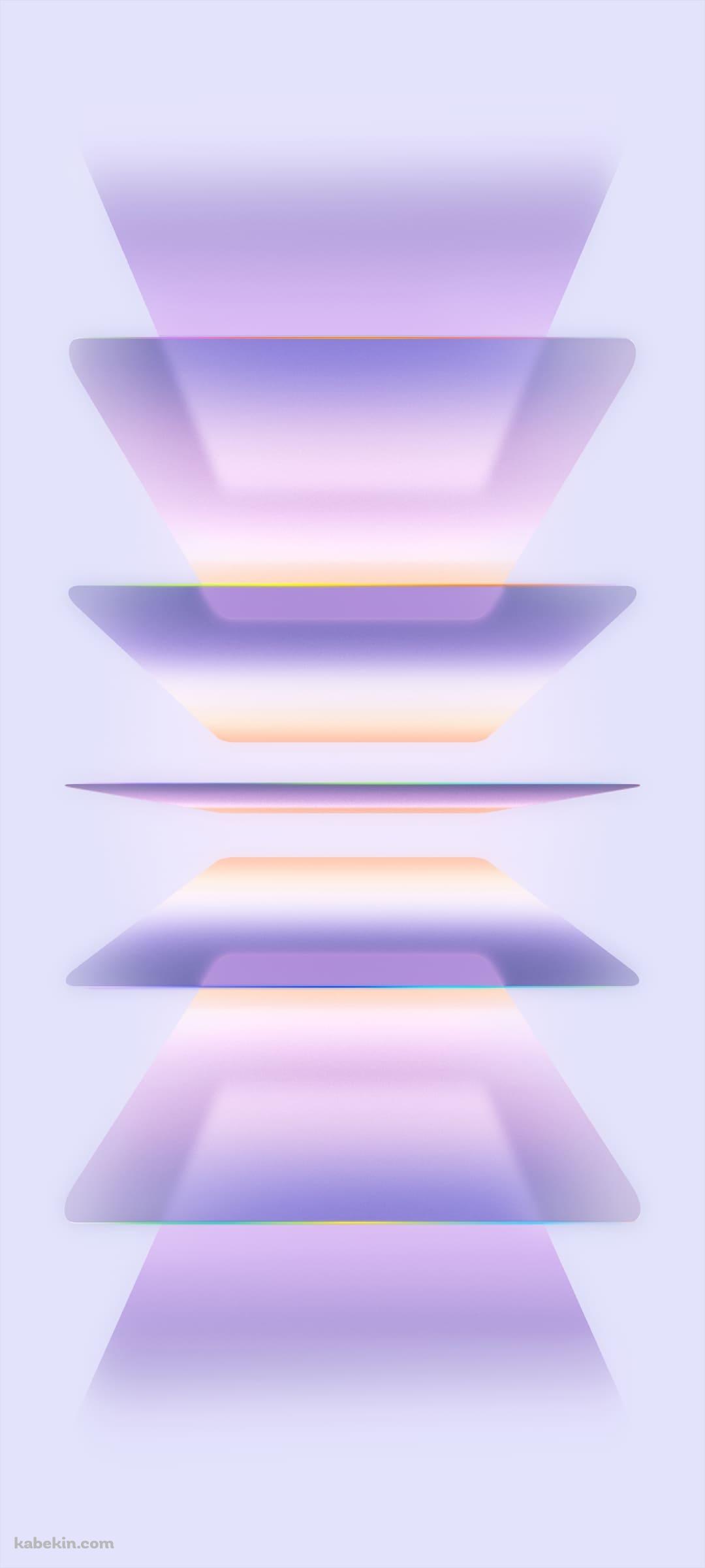 複数枚の薄紫のガラスのAndroidの壁紙(1080px x 2400px) スマホ用