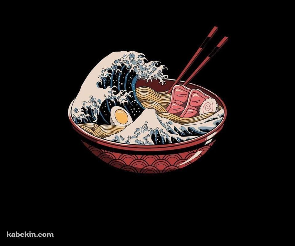 ラーメン / 波 / チャーシュー / ゆで卵 / 箸のAndroidの壁紙(960px x 800px) スマホ用