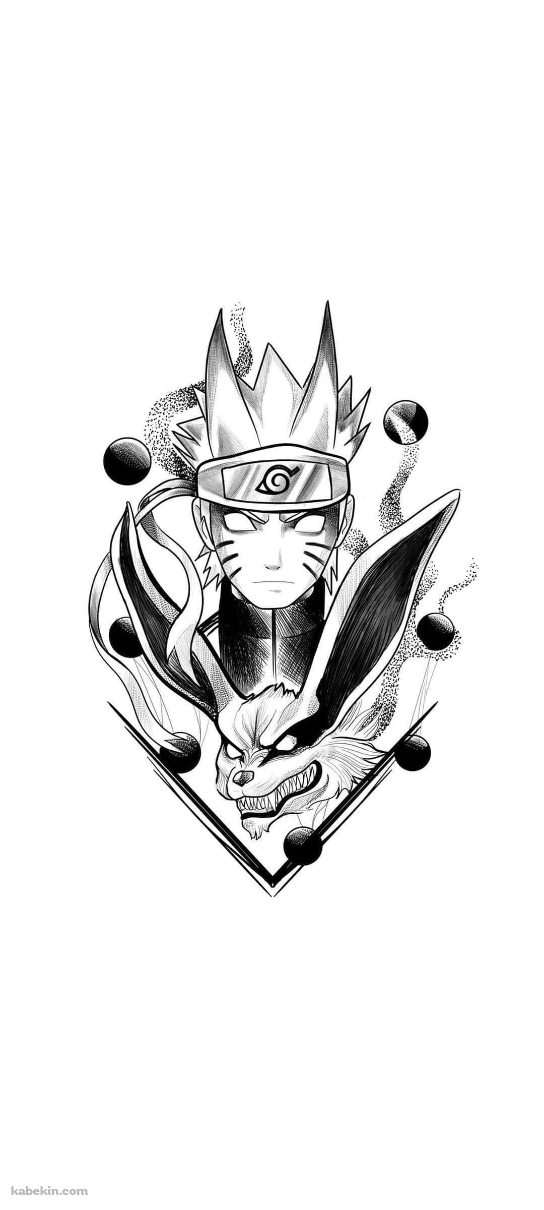 ナルト / NARUTO / 尾獣 / ラフスケッチのAndroidの壁紙(1080px x 2400px) スマホ用