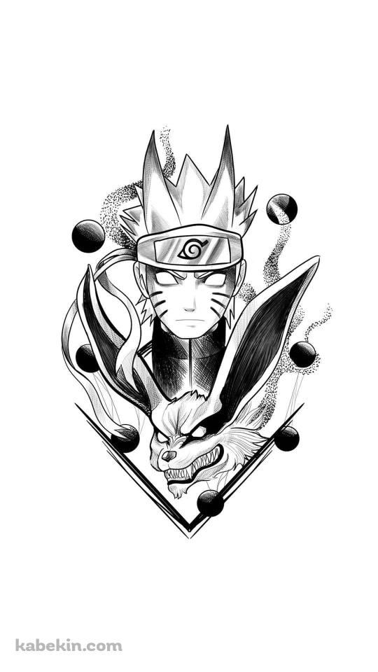 ナルト / NARUTO / 尾獣 / ラフスケッチのAndroidの壁紙(540px x 960px) スマホ用