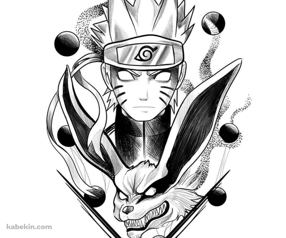 ナルト / NARUTO / 尾獣 / ラフスケッチのAndroidの壁紙(960px x 800px) スマホ用
