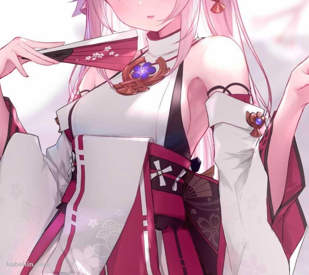 かわいい八重神子 / 原神のAndroidの壁紙(1080px x 960px) スマホ用