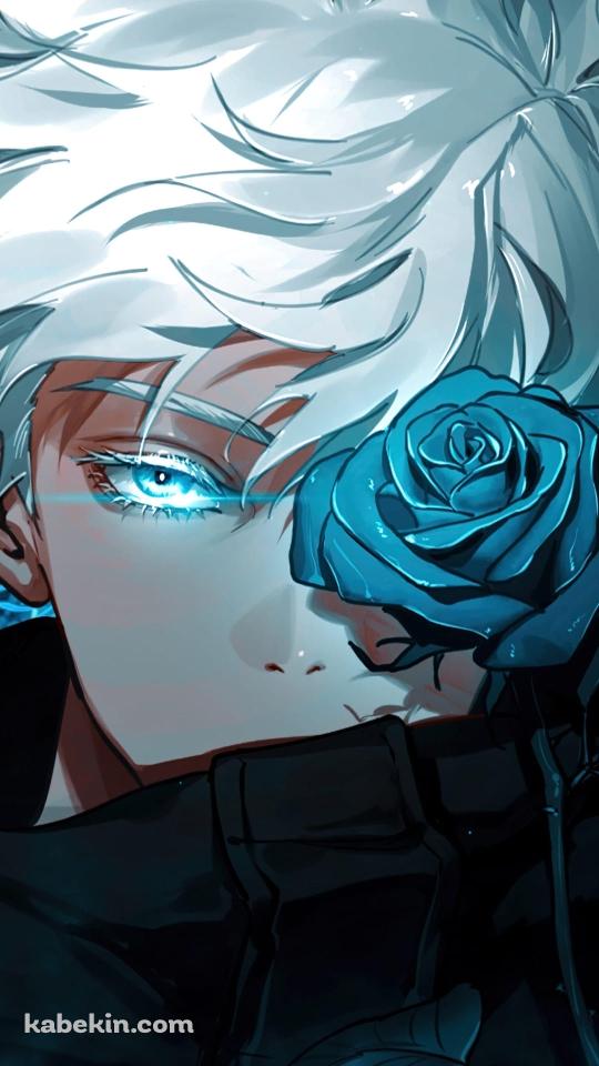 五条悟 / 青い薔薇 / 呪術廻戦のAndroidの壁紙(540px x 960px) スマホ用