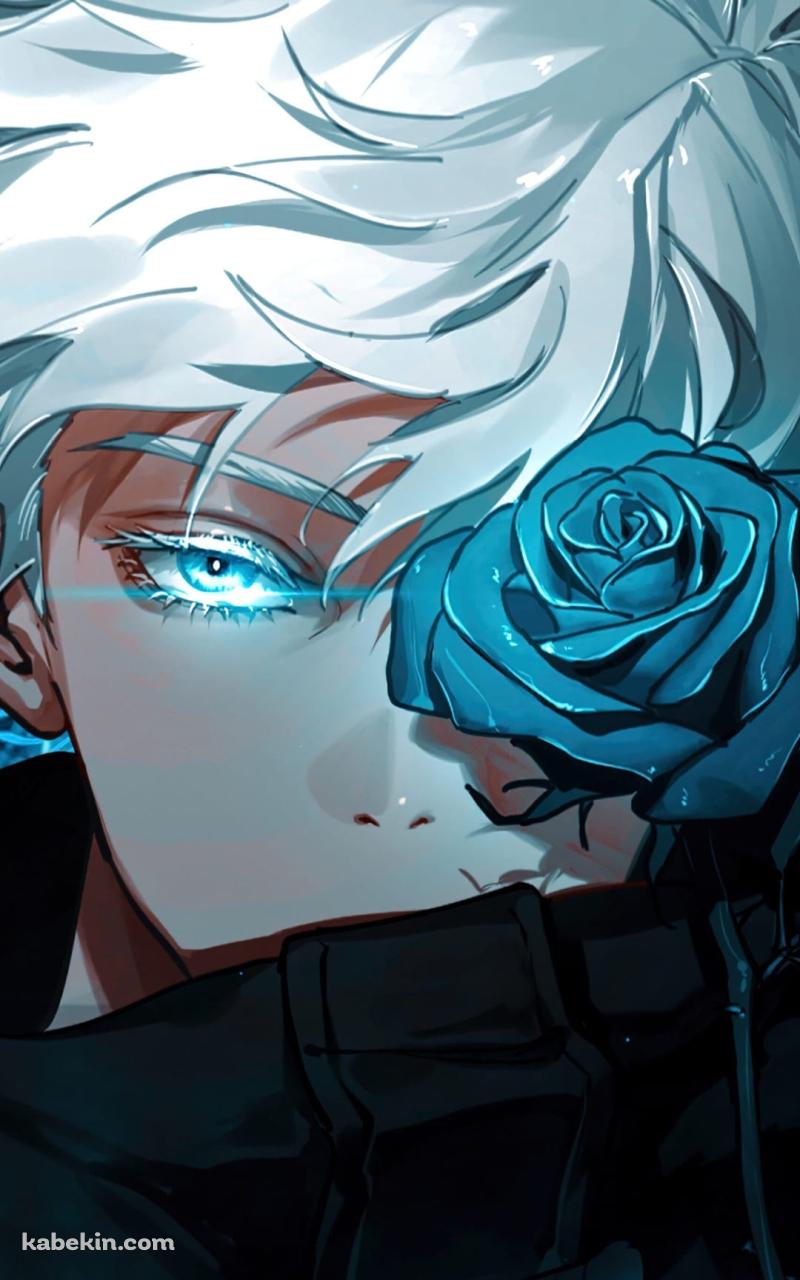 五条悟 / 青い薔薇 / 呪術廻戦のAndroidの壁紙(800px x 1280px) スマホ用
