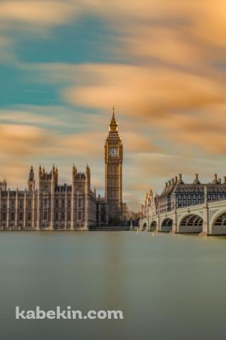 綺麗なロンドンの風景・ビッグベンのAndroidの壁紙(320px x 480px) スマホ用