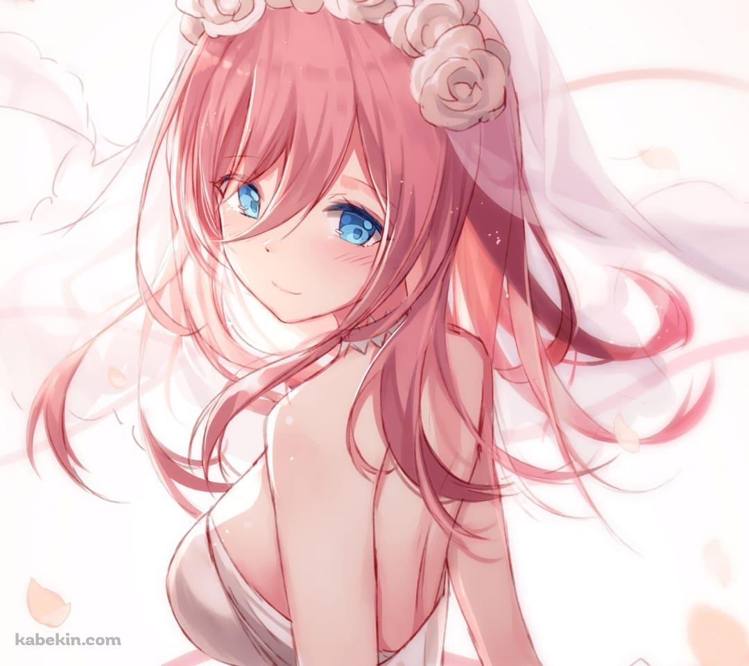 中野 三玖 / 五等分の花嫁 / ウェディングドレス / 結婚式 / ファンアートのAndroidの壁紙(1080px x 960px) スマホ用