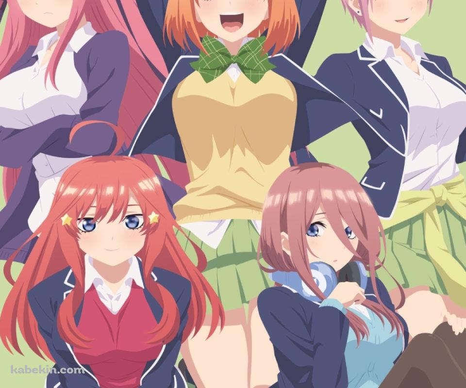五等分の花嫁 ベクターのAndroidの壁紙(960px x 800px) スマホ用