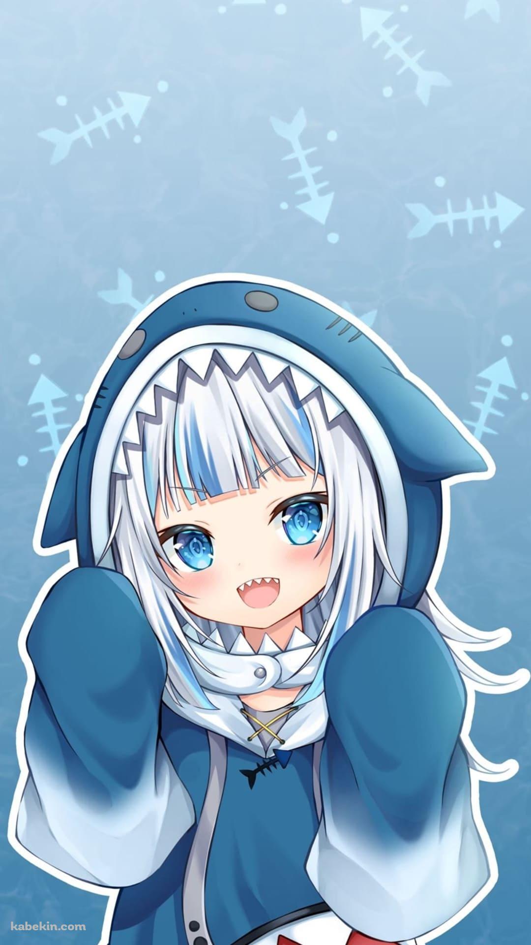 かわいいがうる・ぐら / Gawr Gura / 鮫ちゃん / ホロライブ / バーチャルYouTuberのAndroidの壁紙(1080px x 1920px) スマホ用
