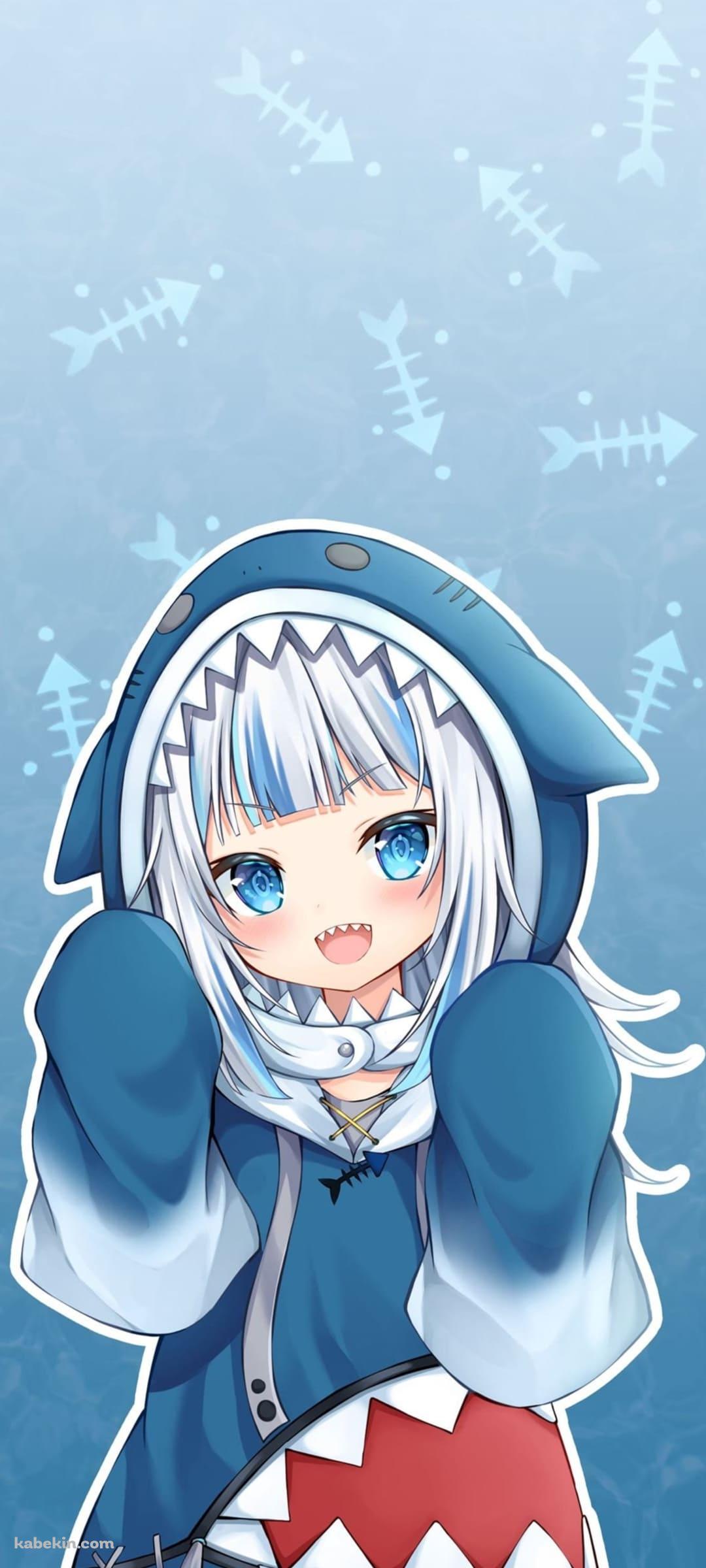 かわいいがうる・ぐら / Gawr Gura / 鮫ちゃん / ホロライブ / バーチャルYouTuberのAndroidの壁紙(1080px x 2400px) スマホ用