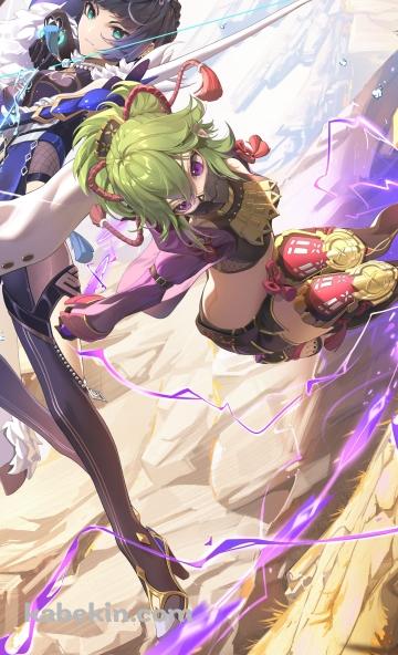 原神 / イェラン(夜蘭) / 久岐忍(くきしのぶ)のAndroidの壁紙(360px x 592px) スマホ用