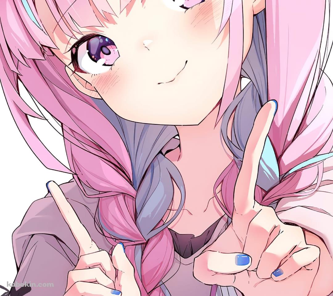 かわいい湊あくあ / ホロライブ / Vtuber / ファンアートのAndroidの壁紙(1080px x 960px) スマホ用