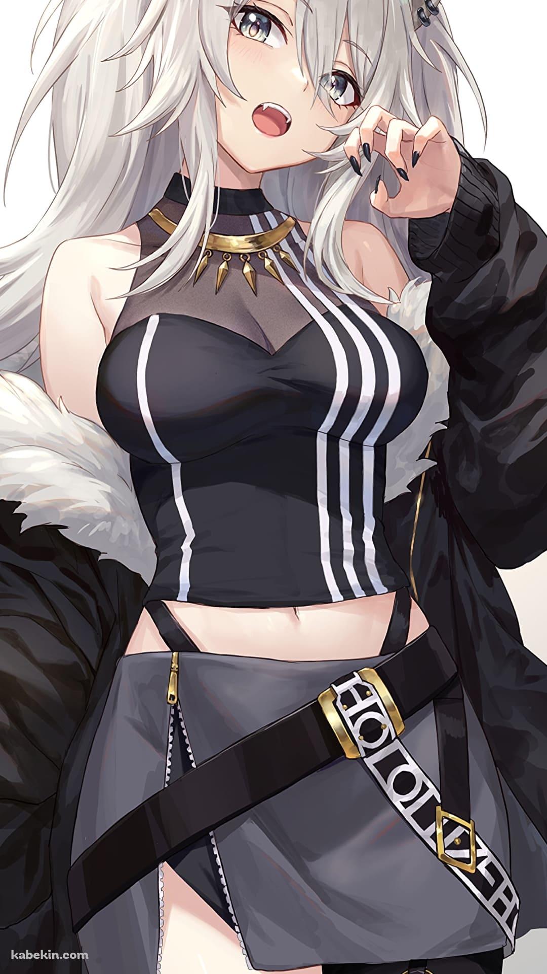 獅白ぼたん(ししろ ぼたん) / ファンアート / かわいい / バーチャルYouTuber / ホロライブのAndroidの壁紙(1080px x 1920px) スマホ用