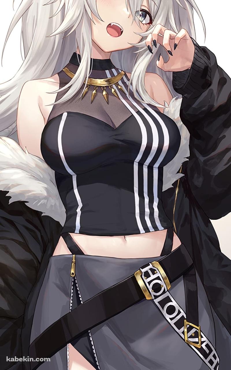 獅白ぼたん(ししろ ぼたん) / ファンアート / かわいい / バーチャルYouTuber / ホロライブのAndroidの壁紙(800px x 1280px) スマホ用