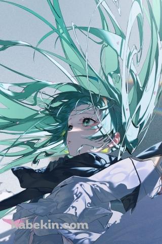めちゃくちゃ綺麗な初音ミク / ボーカロイドのAndroidの壁紙(320px x 480px) スマホ用
